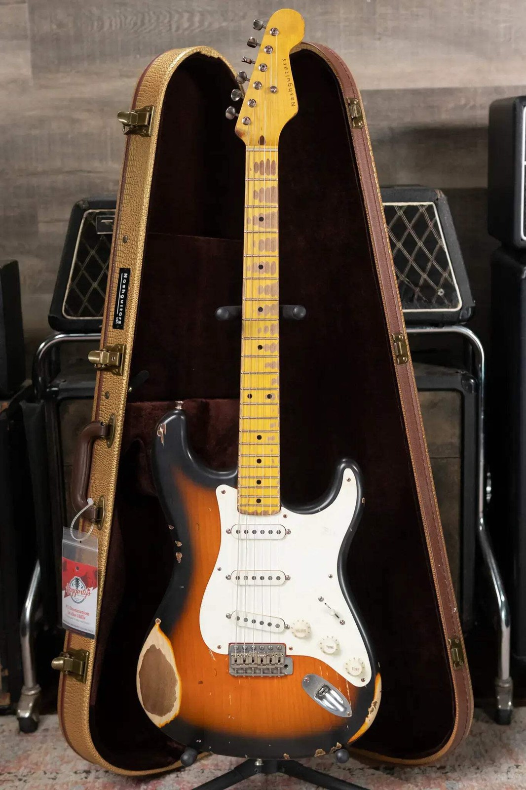 Nash S-57 Electric Guitar – 2-Tone Sunburst with Hardshell Case