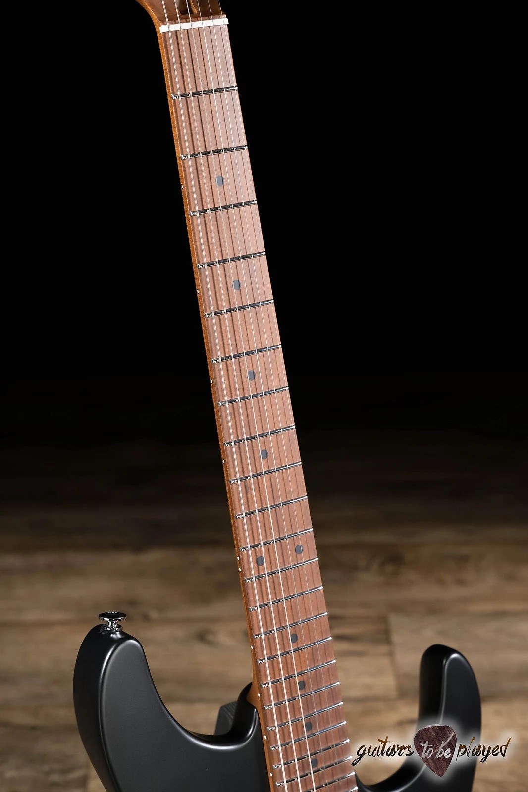 Ibanez AZ2402 Prestige HH Roasted Maple Neck Guitar w/ Case – Black Flat