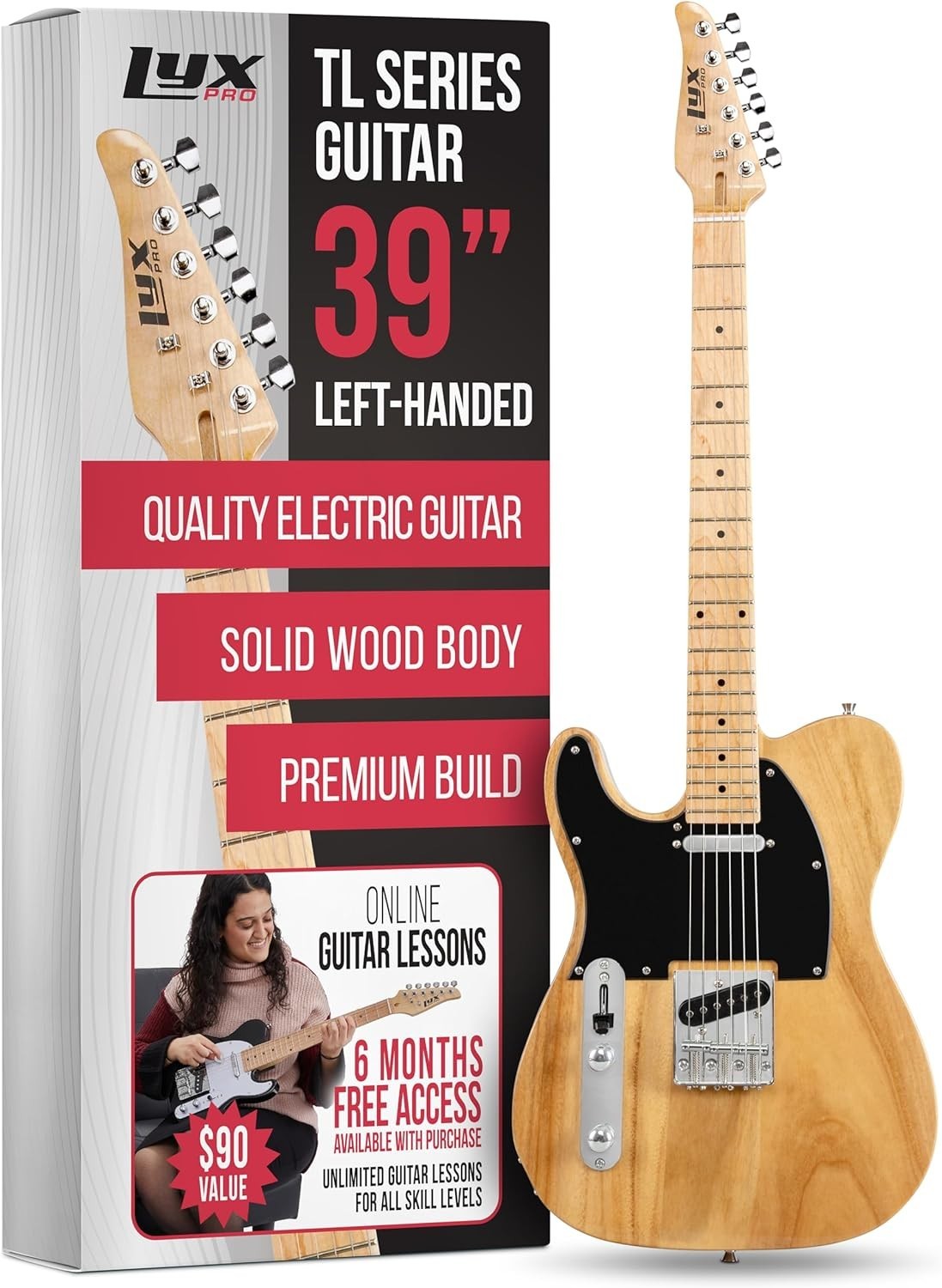 39” Left Hand TL Electric Guitar | Full-Size, Ashtray Bridge~#$-~-