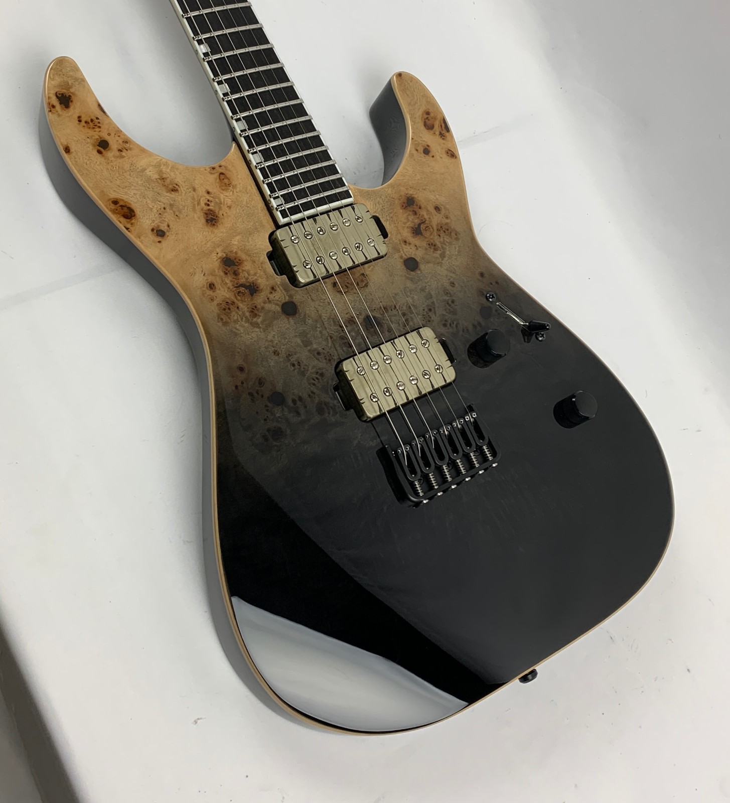 ESP E-II M-II NT Black Natural Fade Electric Guitar + Case B-Stock MIJ MII M2
