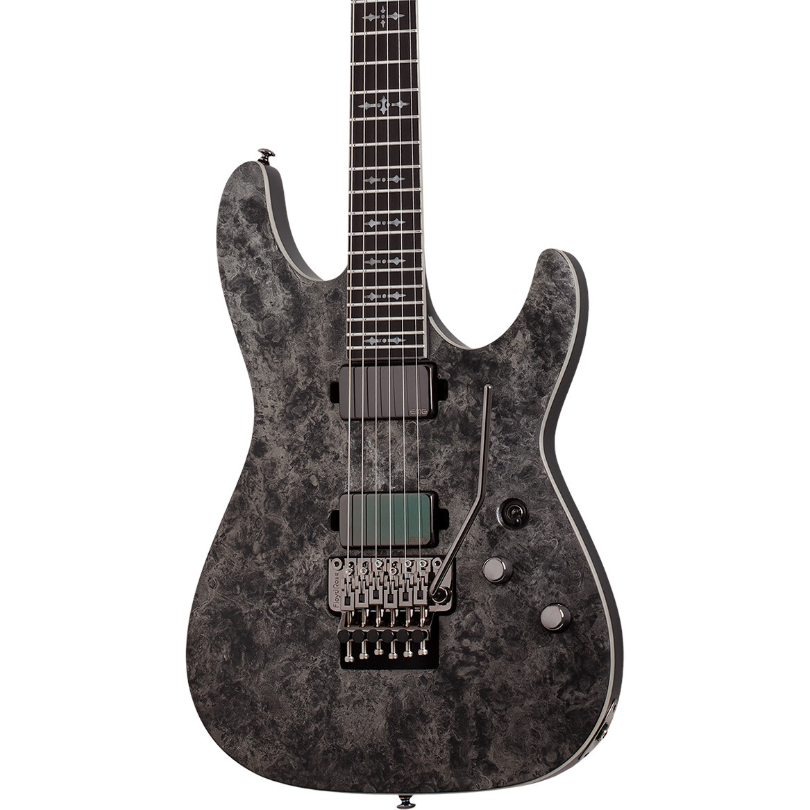 Schecter C-1 Ernie C Signature Body Count E/G, Ebony FB, Satin Black Reign