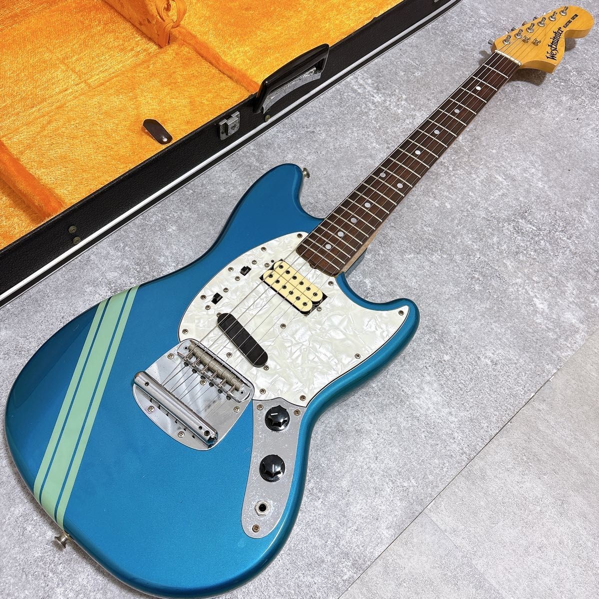 Westminster Mustang Electric Guitar Blue MT-400 Made in Japan Hard Rock