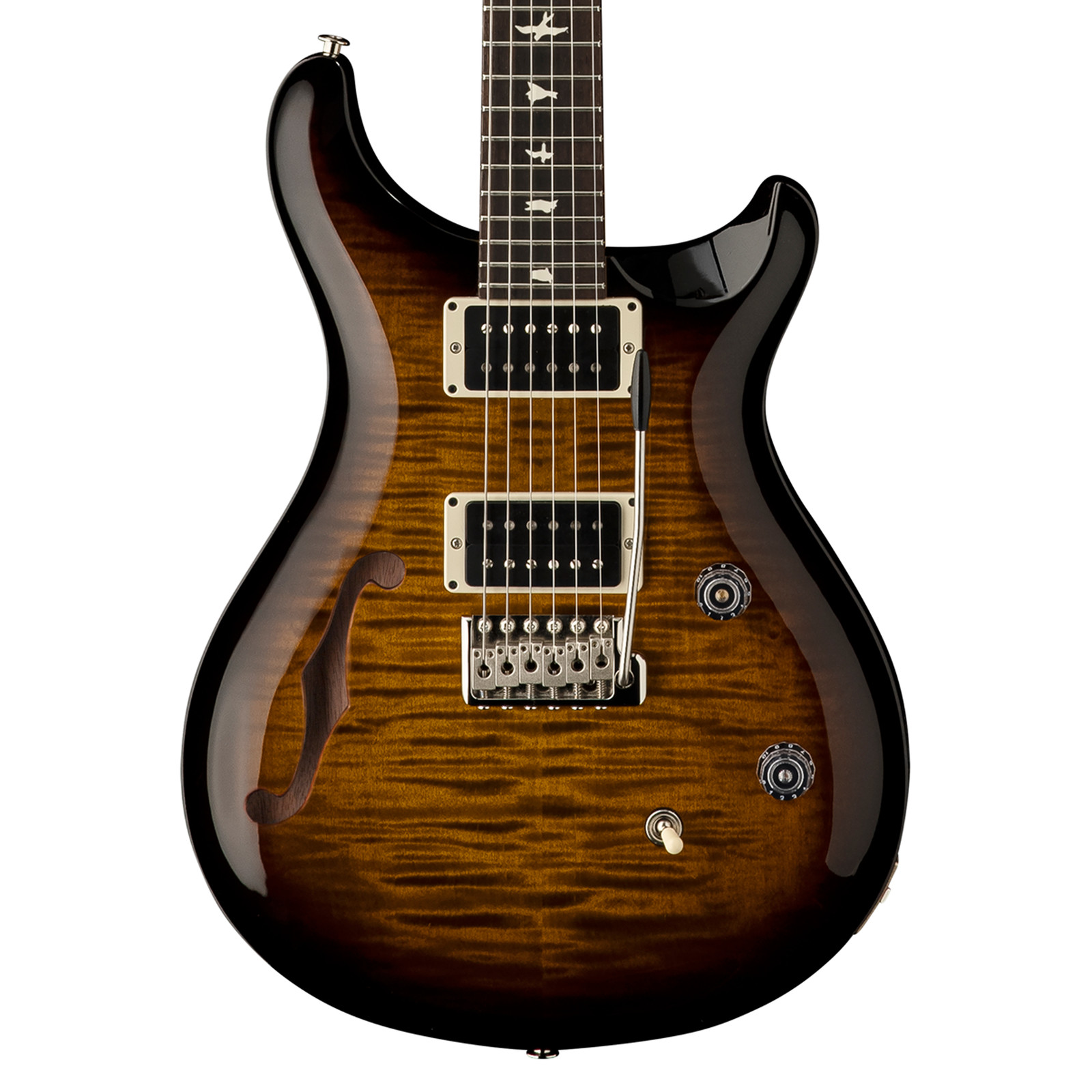 PRS CE 24 Semi-Hollow Electric Guitar – Black Amber – Open Box