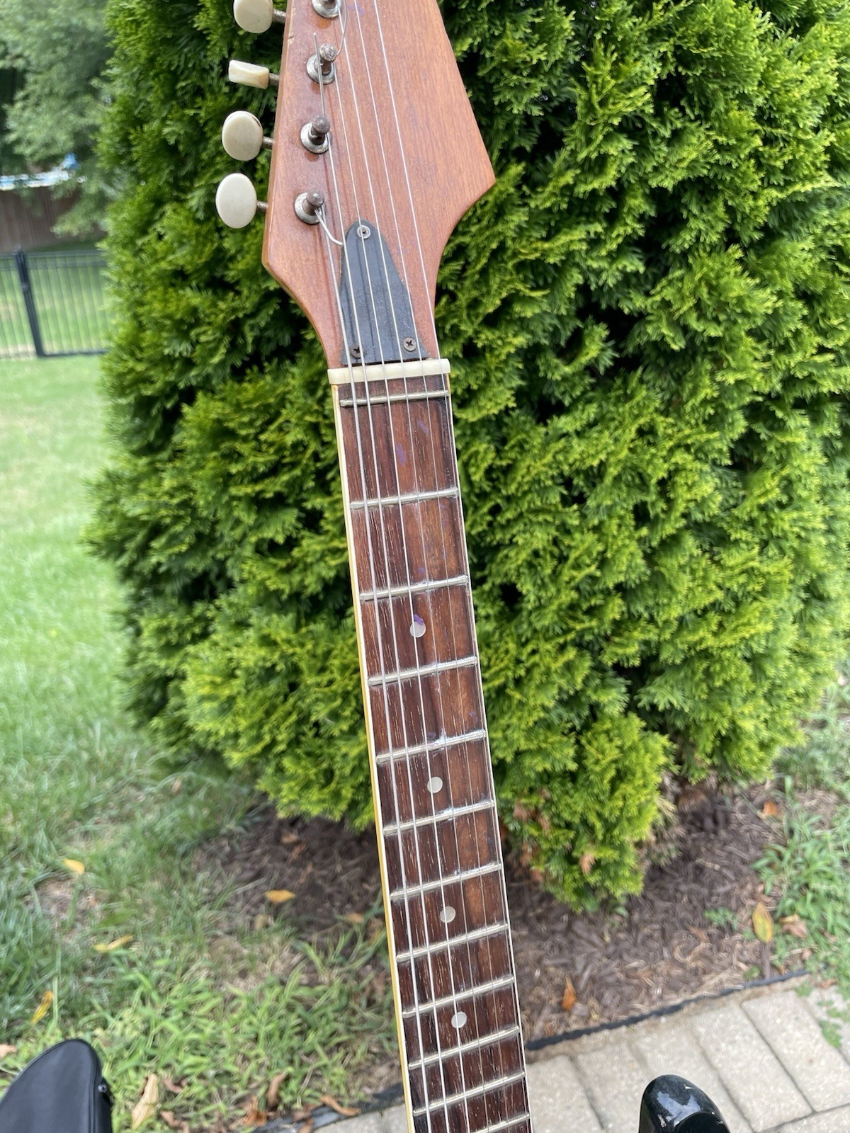 Vintage 60s Teisco Sunburst 2 Gold Foil Pickup Japan Electric Guitar FREE SHIP