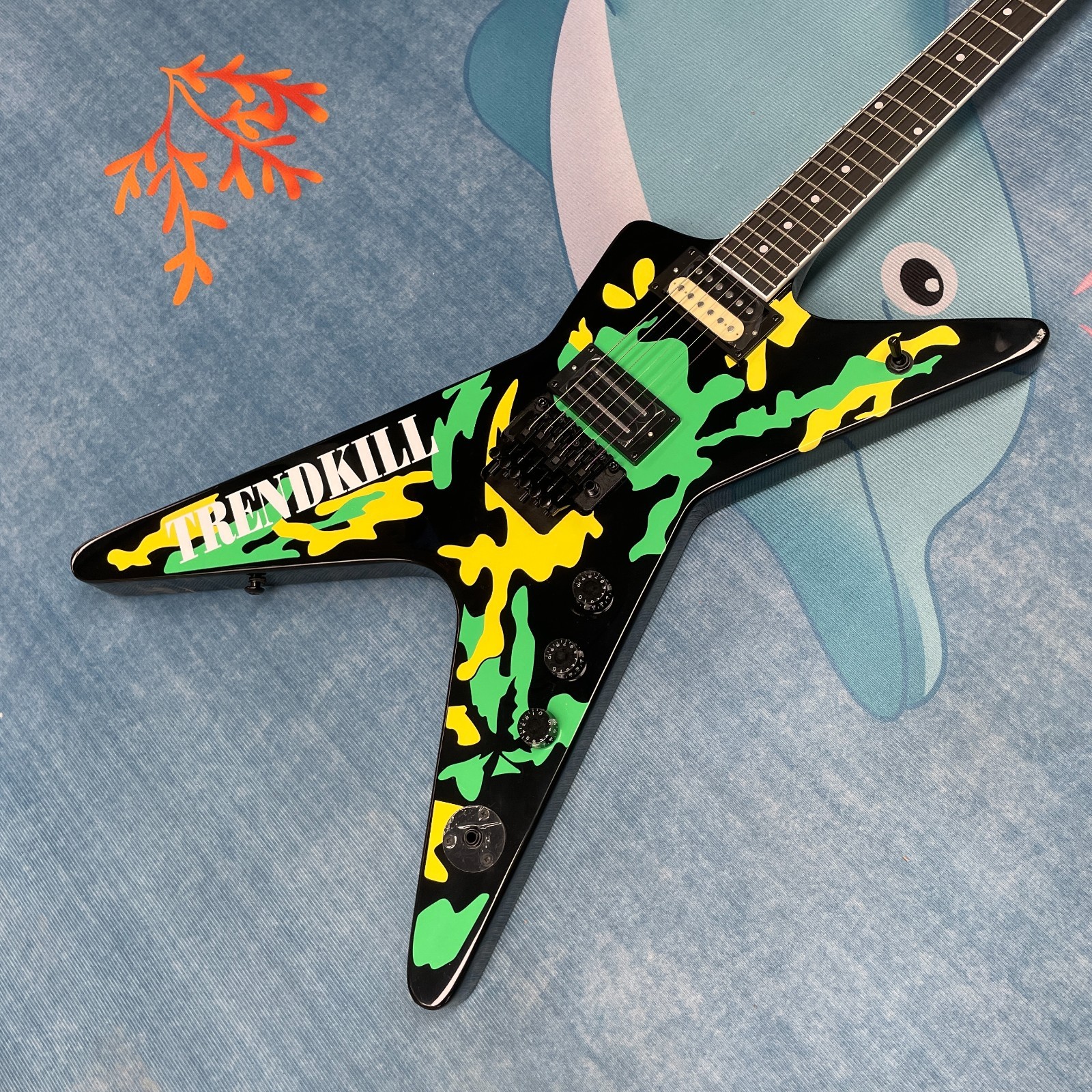 Custom Dimebag Washburn Trendkill CF Electric Guitar 6 strings Skull Body HH
