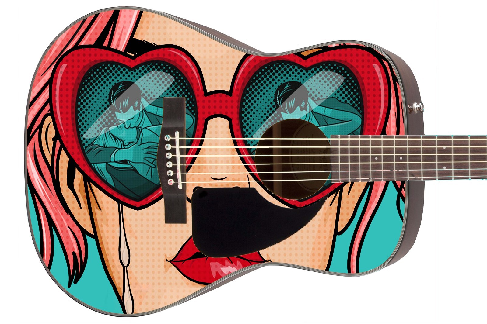 Guitar Skin Wrap Axe Re-Skin Pop Rock Dirty Little Secret Groupie Girl – 1218