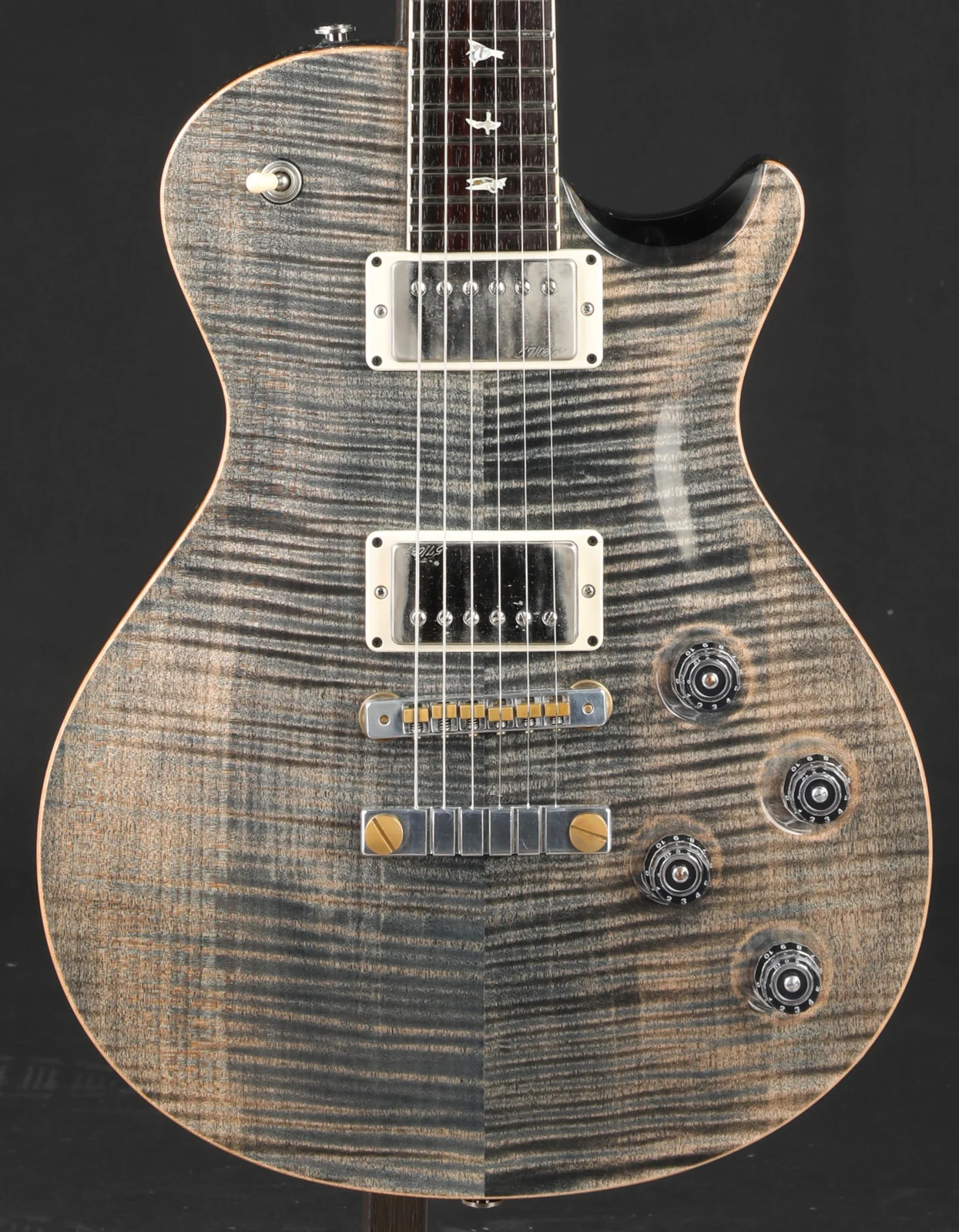 PRS Plek’d PRS Custom 24 10-Top Electric Solidbody Guitar, Charcoal Gray