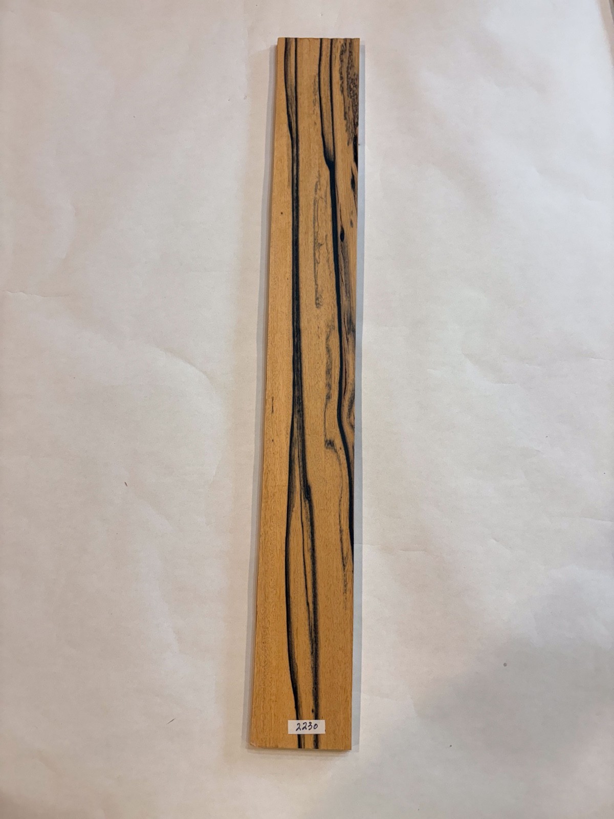 GUITAR FRETBOARD, PALEMOON, BLACK AND WHITE EBONY 23X2 3/4X.30 #2230