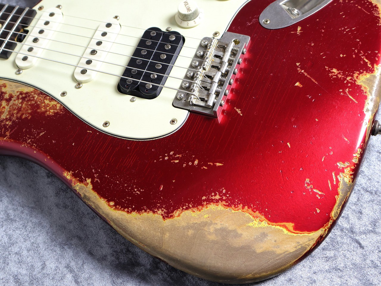 Luxxtone Choppa S Alder Old Candy Apple Red Used Heavy Aged Guitar