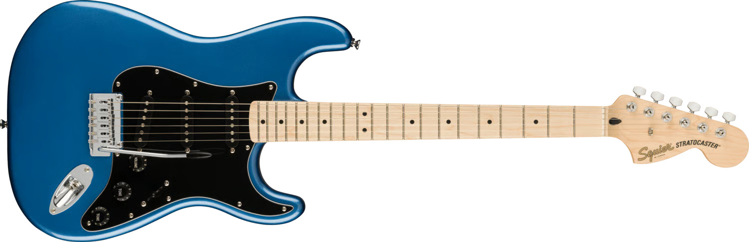 Squier Affinity Stratocaster 21 Fret 6 String Electric Guitar (Lake Placid Blue)