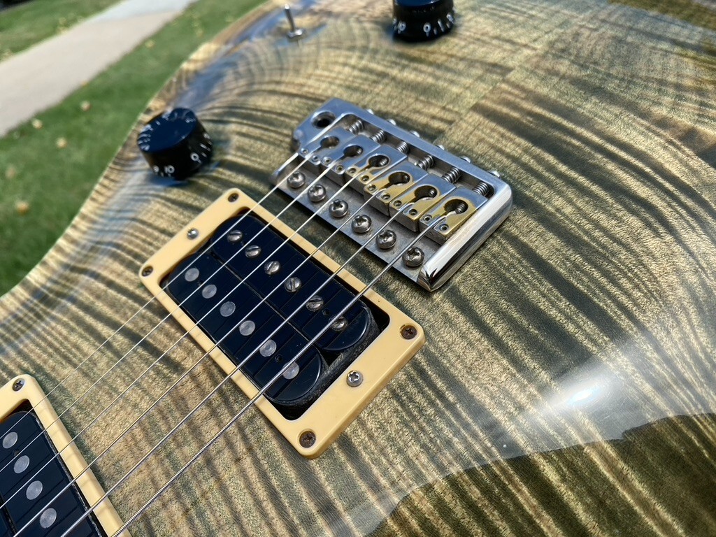1990 PRS Custom 24 10 Top Green w/ Birds – Brazilian Board – Orig Paperwork