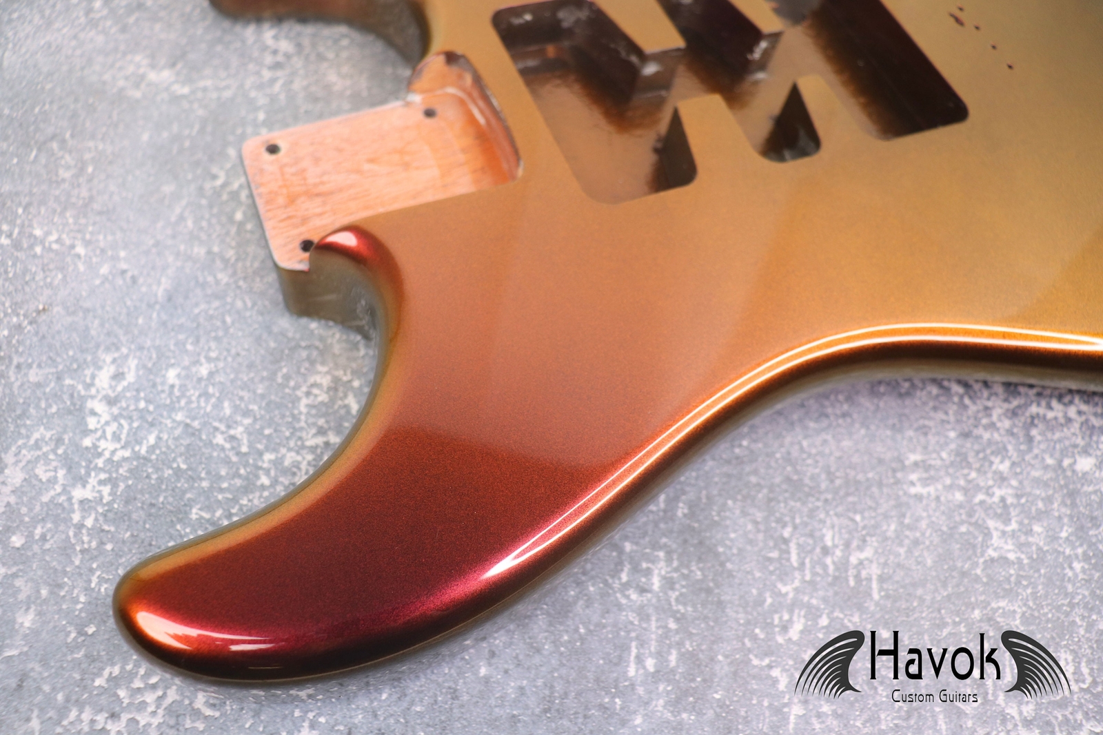 Hard Tail Nebula Chameleon 2pc Alder Guitar S type, Custom Guitar Body,