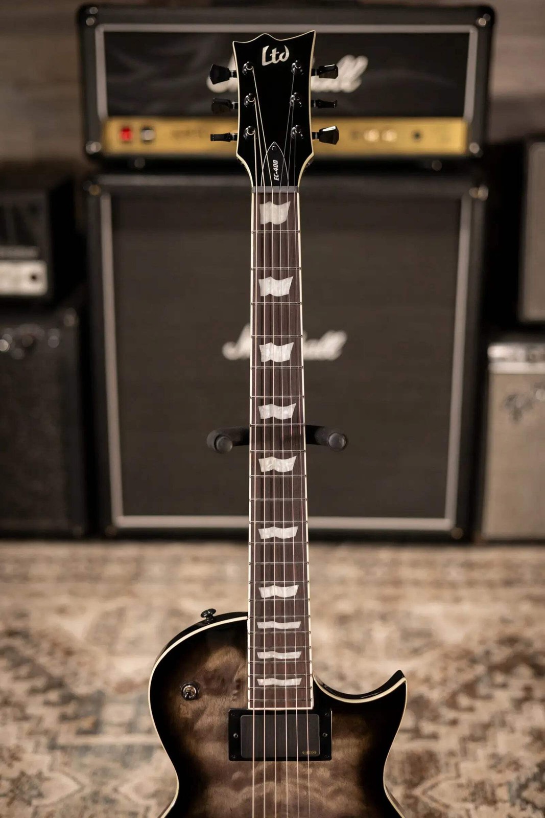 ESP LTD EC-400 QM Electric Guitar – See Thru Black Sunburst