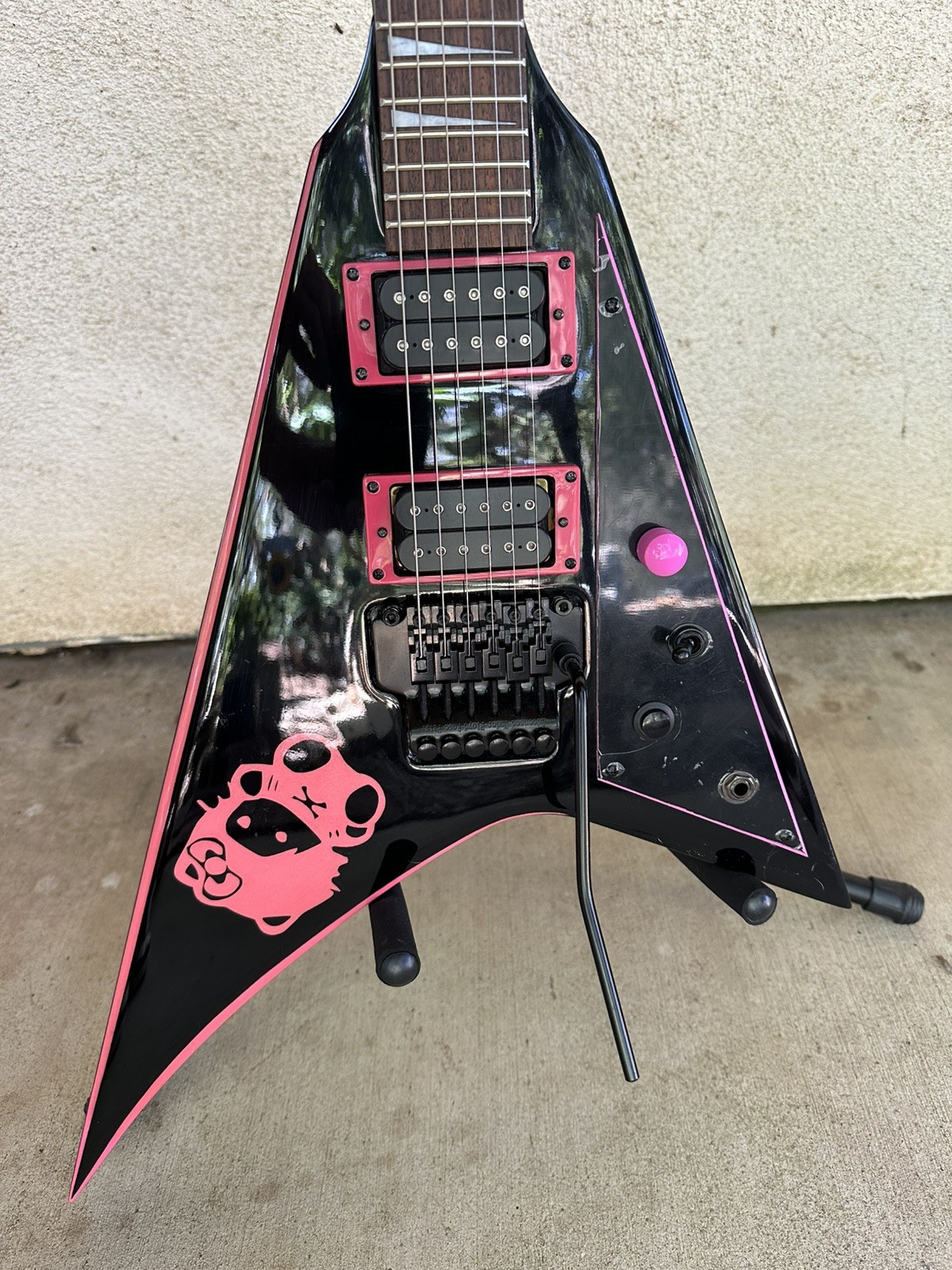 Custom Built Goth Hello Kitty RR-V Guitar DiMarzio Pickups/Coil Tap/Killswitch
