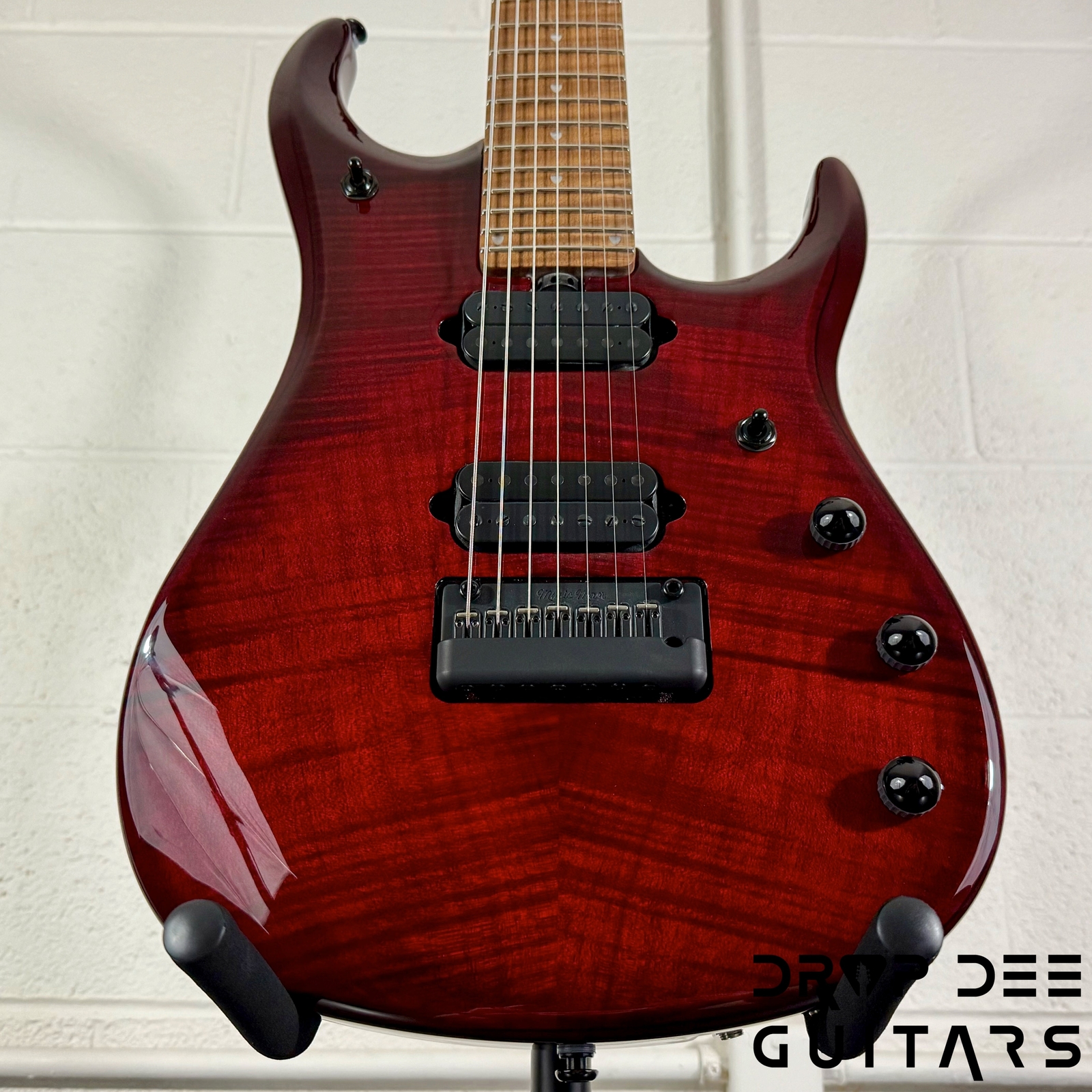 Ernie Ball Music Man JP15-7 7-String Electric Guitar w/ Case – Red Tide