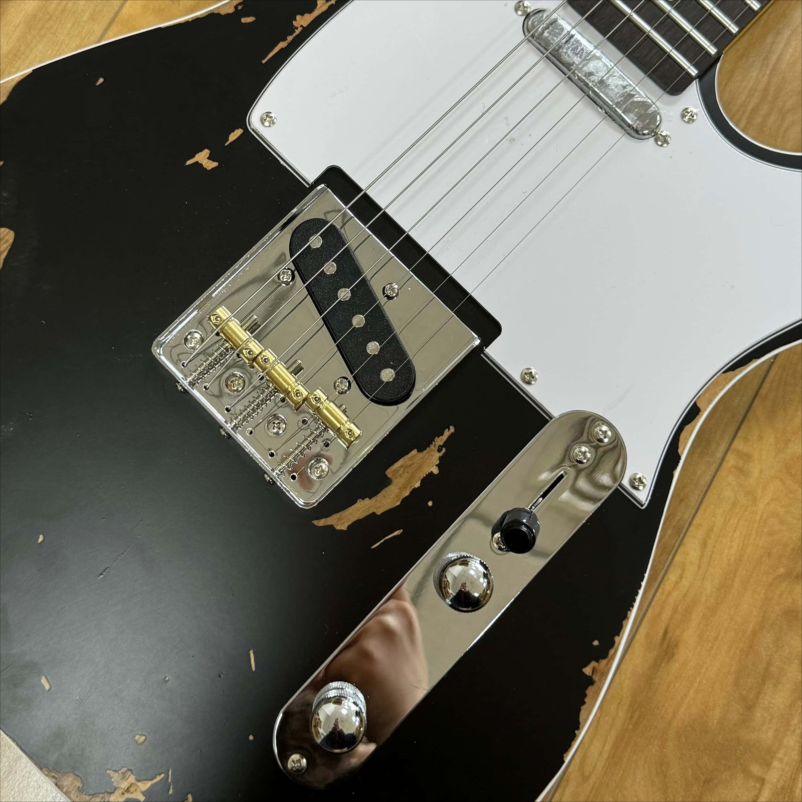 Custom 60s TL Heavy Relic Black Electric Guitar Fixed Bridge Alder Body Ship US