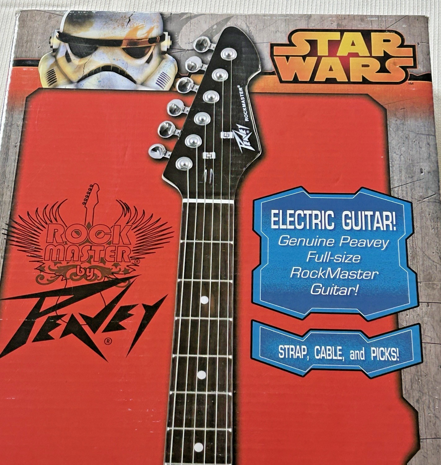 SUPER RARE LE NIB Peavey STAR WARS Rockmaster ELECTRIC GUITAR FULL SIZE NOT 3/4!