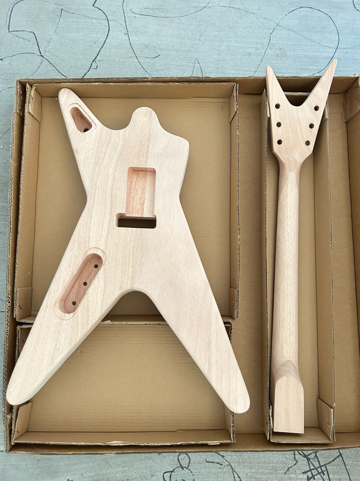 Diy Electric Guitar Kit Dimebag ML Style Mahogany Body Rosewood Fretboard