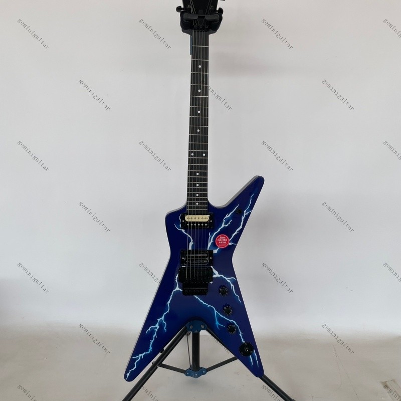 Dimebag Dean ML electric guitar blue Lightning Rounded fret Edge stainless Fret