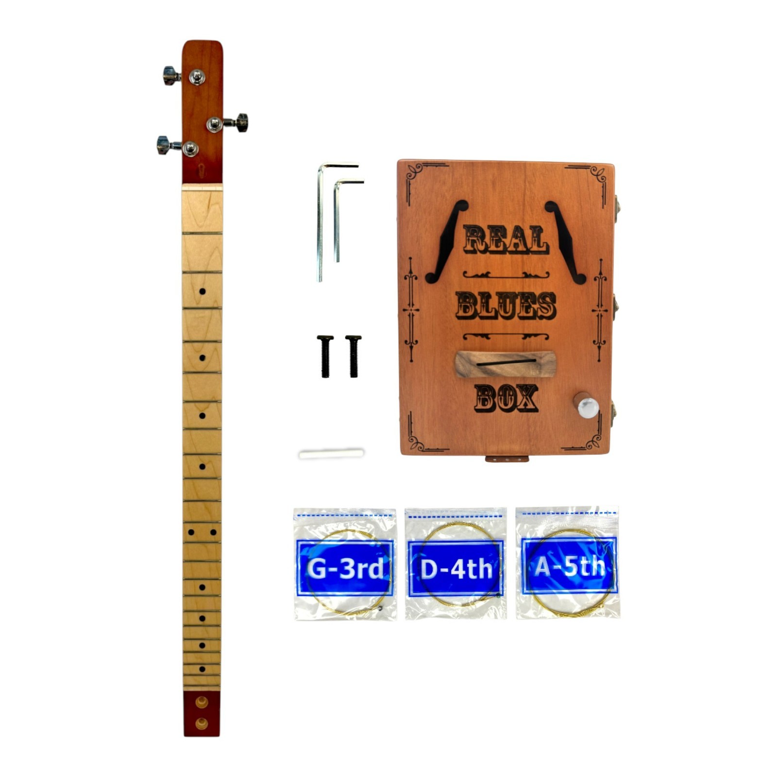 Haze Mahogany Cigar Box Guitar – Natural X1 DIY kits