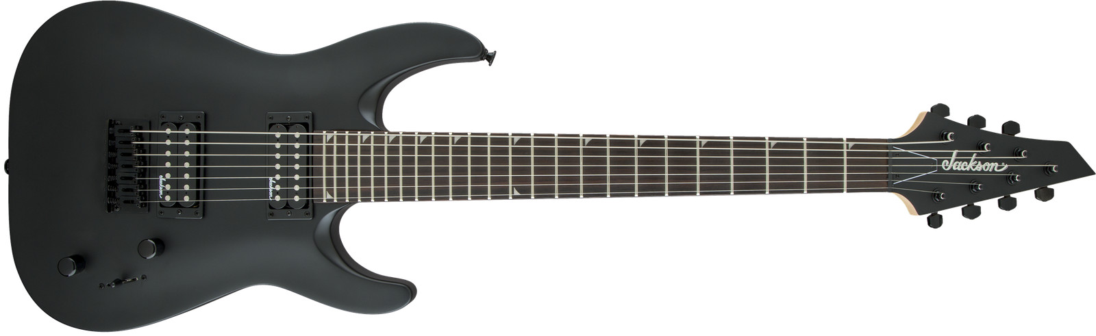 Jackson JS Series JS22-7 Arch Top 7-String Electric Guitar, Satin Black Finish
