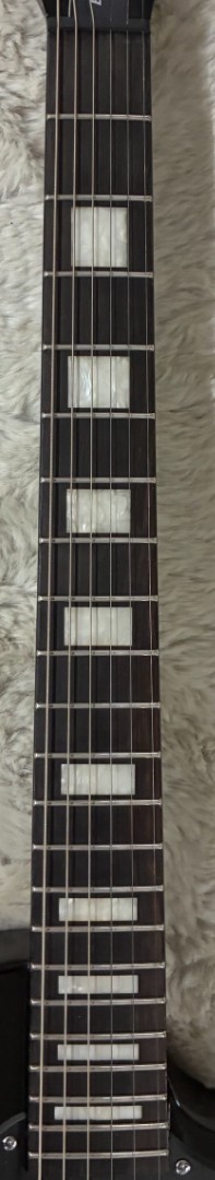 ESP LTD Deluxe Flat Top 6-String Electric Guitar, Black LEC01FTBLK