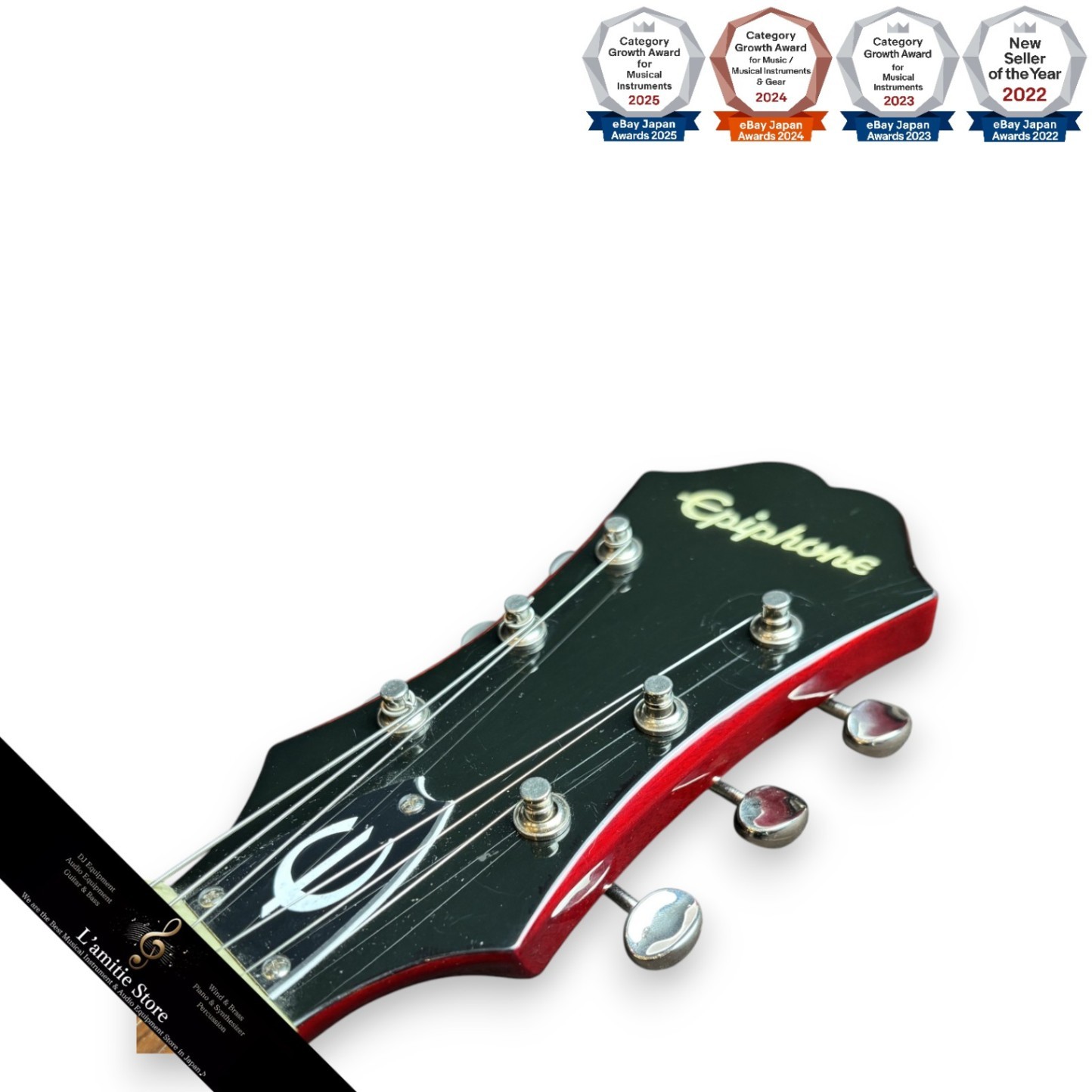 Epiphone Casino Coupe Electric Guitar Blonde Model CH Compact Vintage Sound