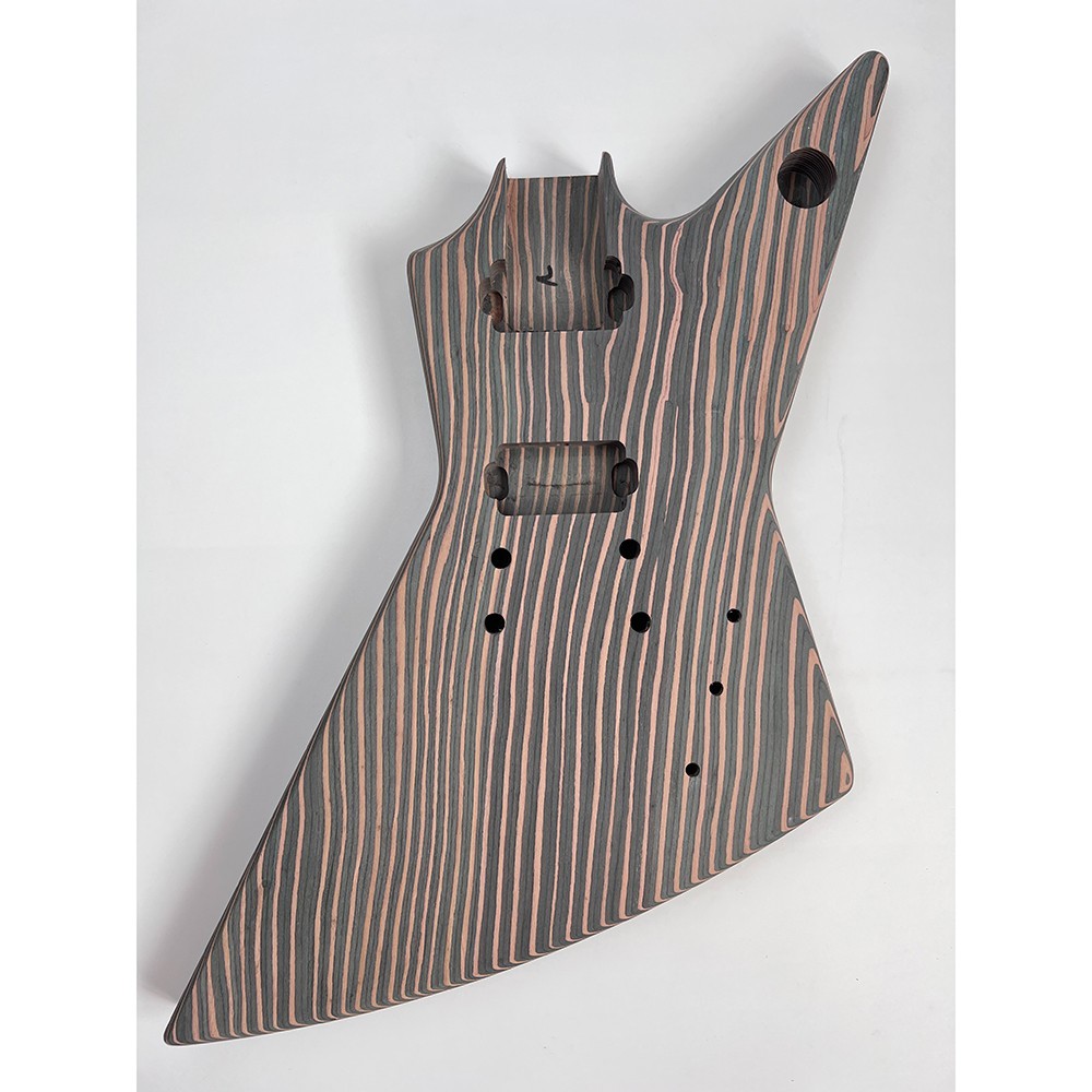 DIY Electric Guitar Kits Bone Nuts Zebrawood Body 22 Frets Set In Free Ship