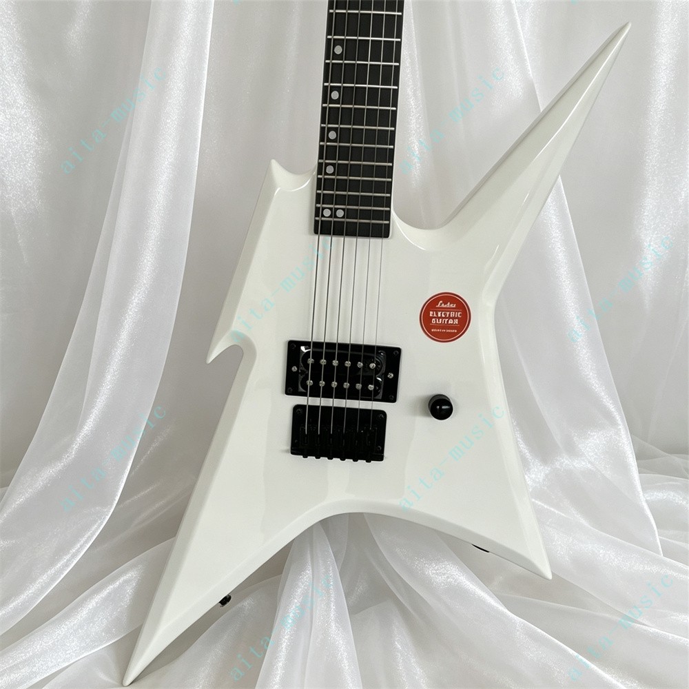 Solid Electric Guitar Stainless Rounded Fret Edge FR Bridge White Fast Shipping