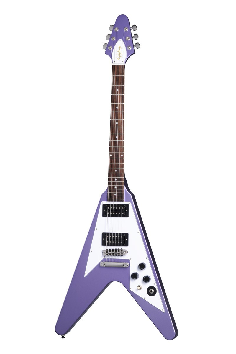 Epiphone Inspired by Gibson Custom Kirk Hammett 1979 Flying V Purple Metallic