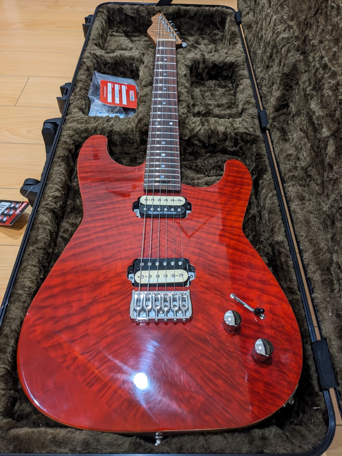 Nicholas Guitars Custom Strat – Seymour Duncan ’78 Humbuckers – Roasted Maple
