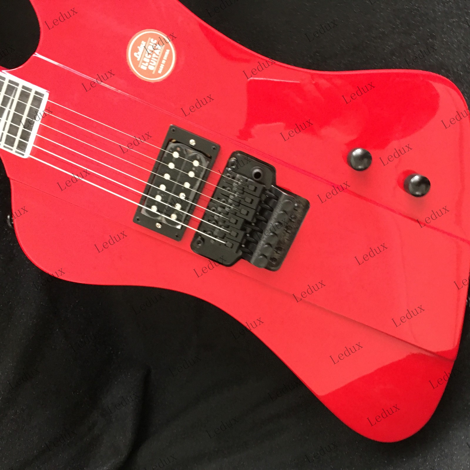 Electric Guitar 648mm Scale Length Stainless Rounded Fret Edge Solid Body Red