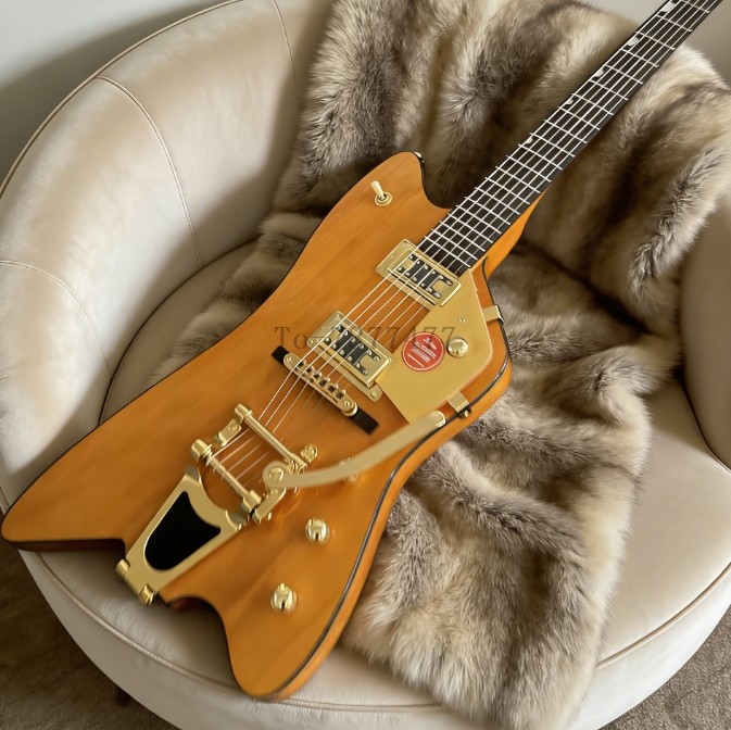 Hot Sale Electric Guitar Yellow Thunderbird Transparent Rosewood Fretboard