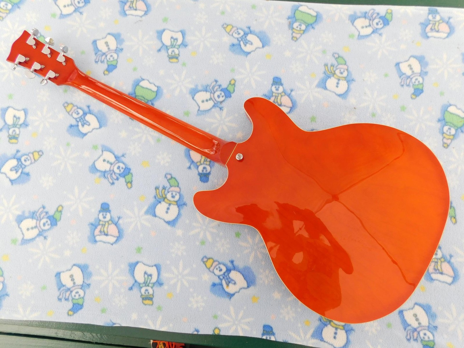 Redid Set Neck Arch Top Semi- Hollow Electric Guitar, Body & Neck Binding, Nice