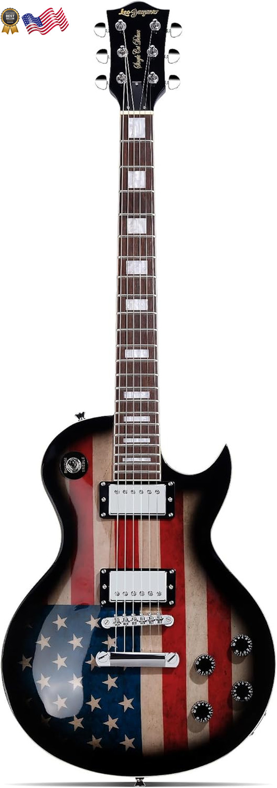 Electric Guitar Mahogany Body Dual Humbuckers C Neck Leo Jaymz