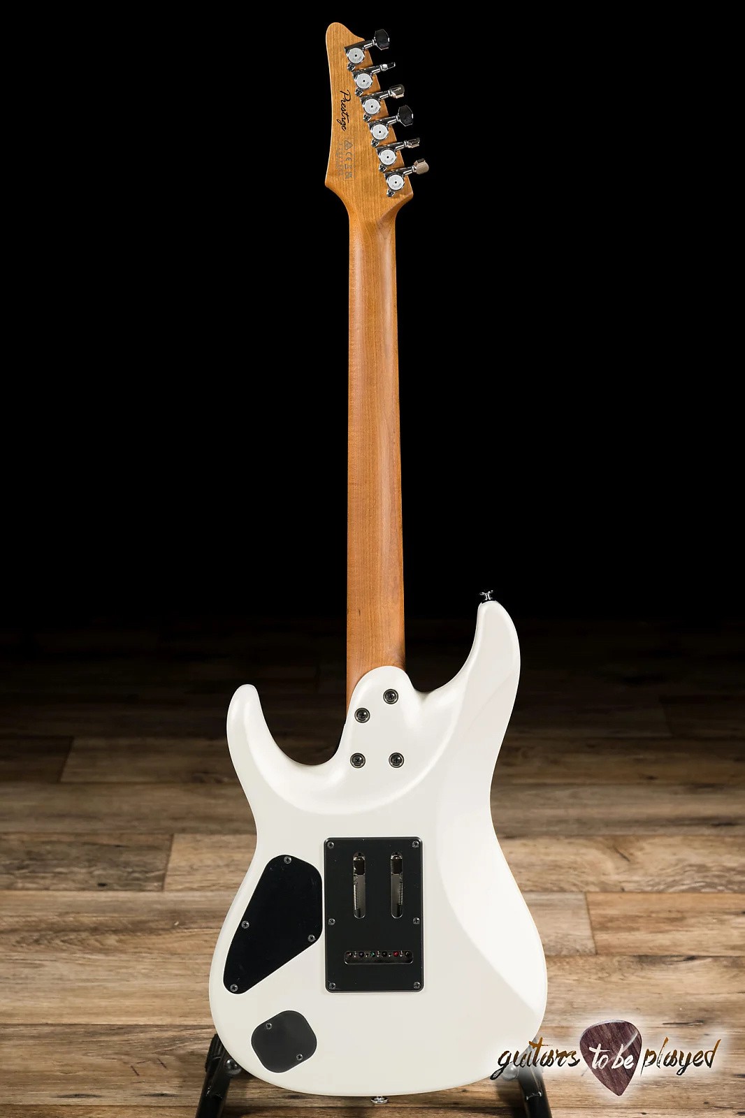 Ibanez AZ2402 Prestige HH Roasted Maple Neck Guitar w/ Case – Pearl White Flat