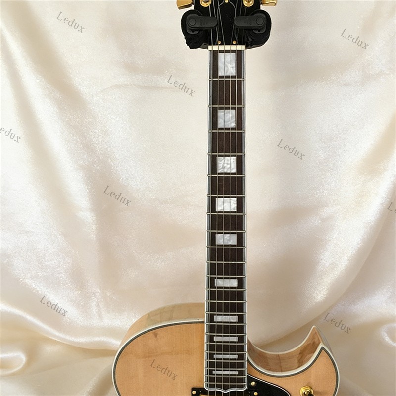 Natural Hollow Byrdland Electric Guitar 596mm H-H Pickups Archtop Gold Hardware