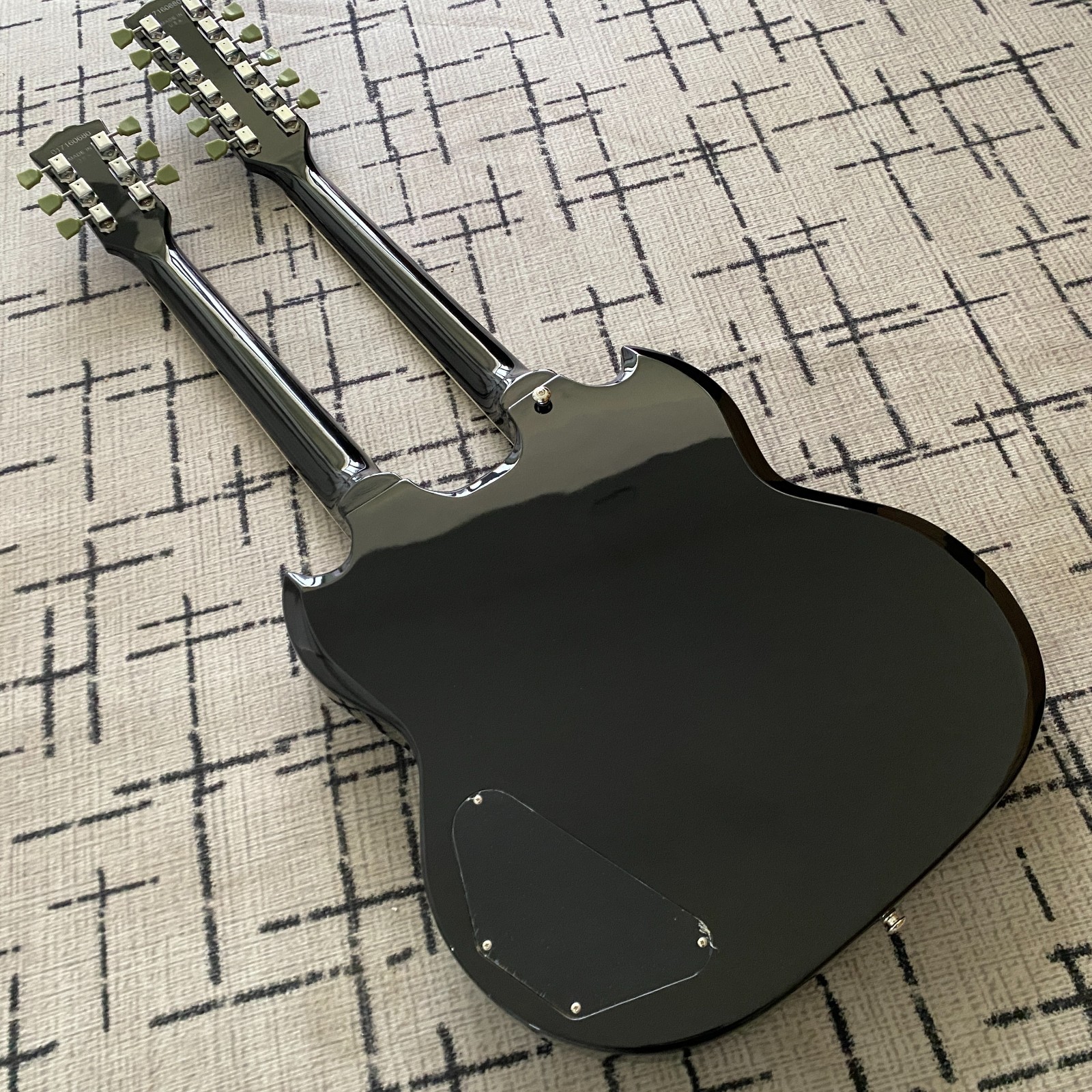 SG Double Neck Electric Guitar Jimmy Page 12+6 Black