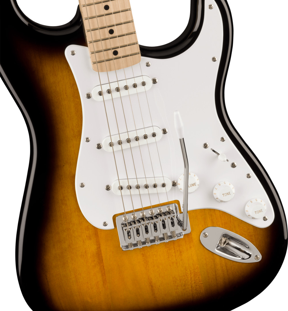 Fender Squier Sonic Stratocaster Electric Guitar, 2-Color Sunburst, Maple Neck