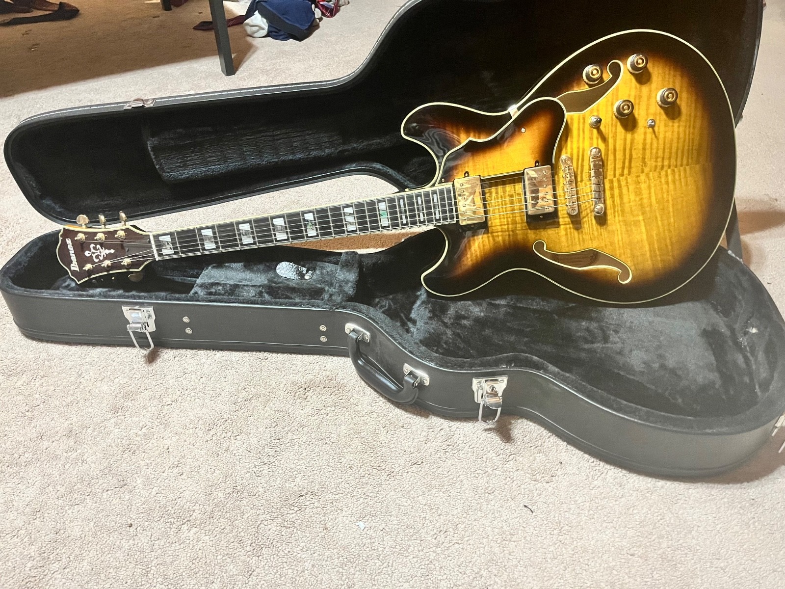 Ibanez Artstar AS153-AYS Semi-Hollow Electric Guitar – Antique Yellow Sunburst w