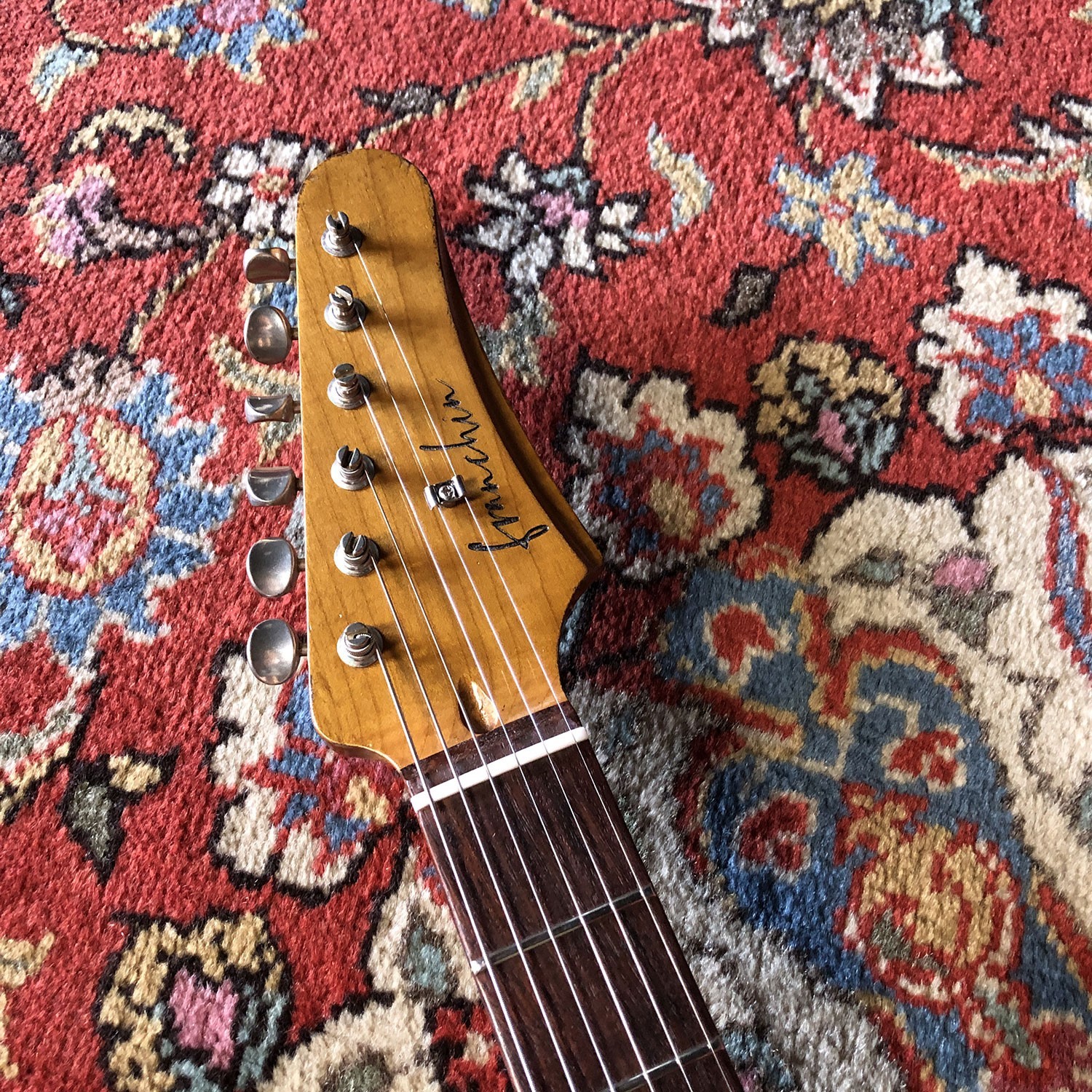 FRANCHIN Neptune Guitar Race Stripe Relic Aged Nitro Jazzmaster Styl*MADETOORER