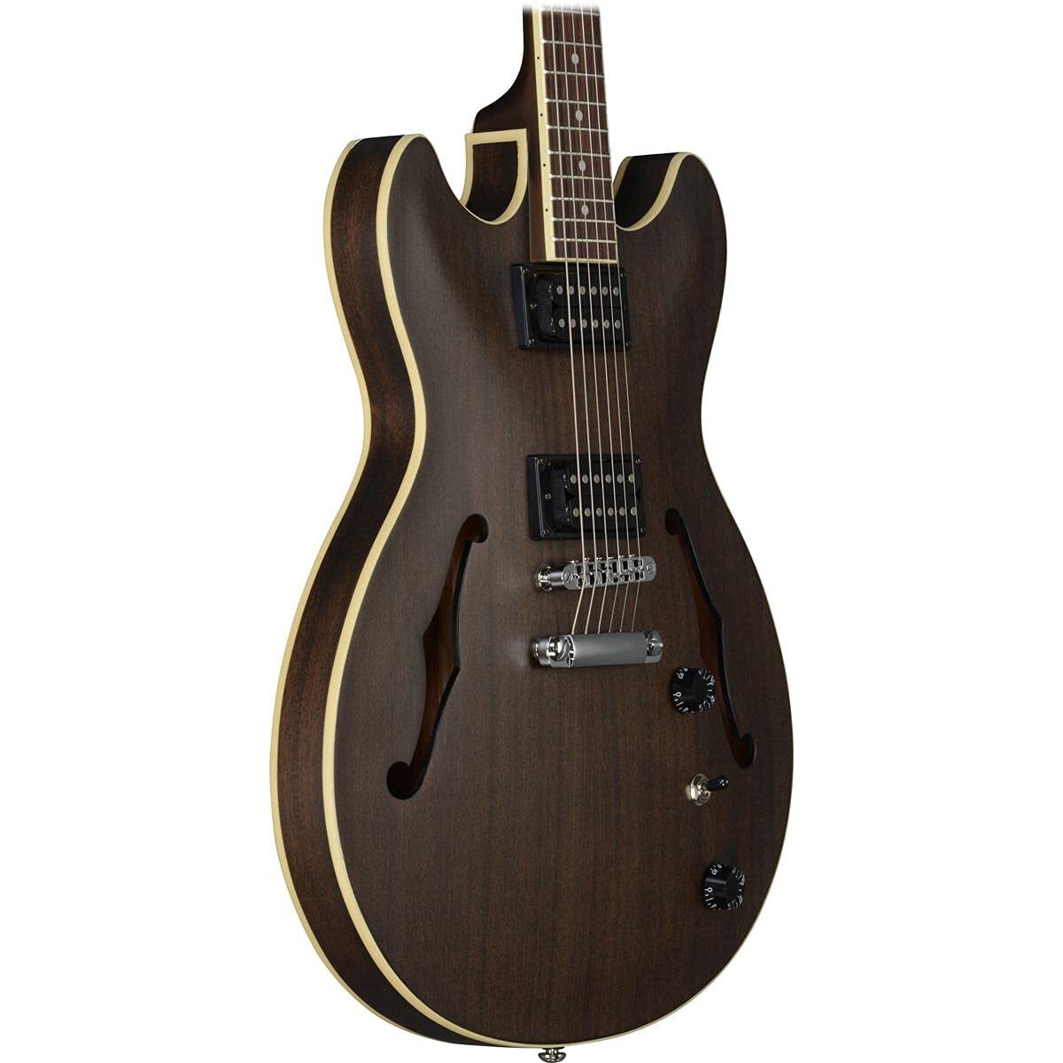 Ibanez AS53T, 6 String String Semi-Hollow Electric Guitar, Transparent Black