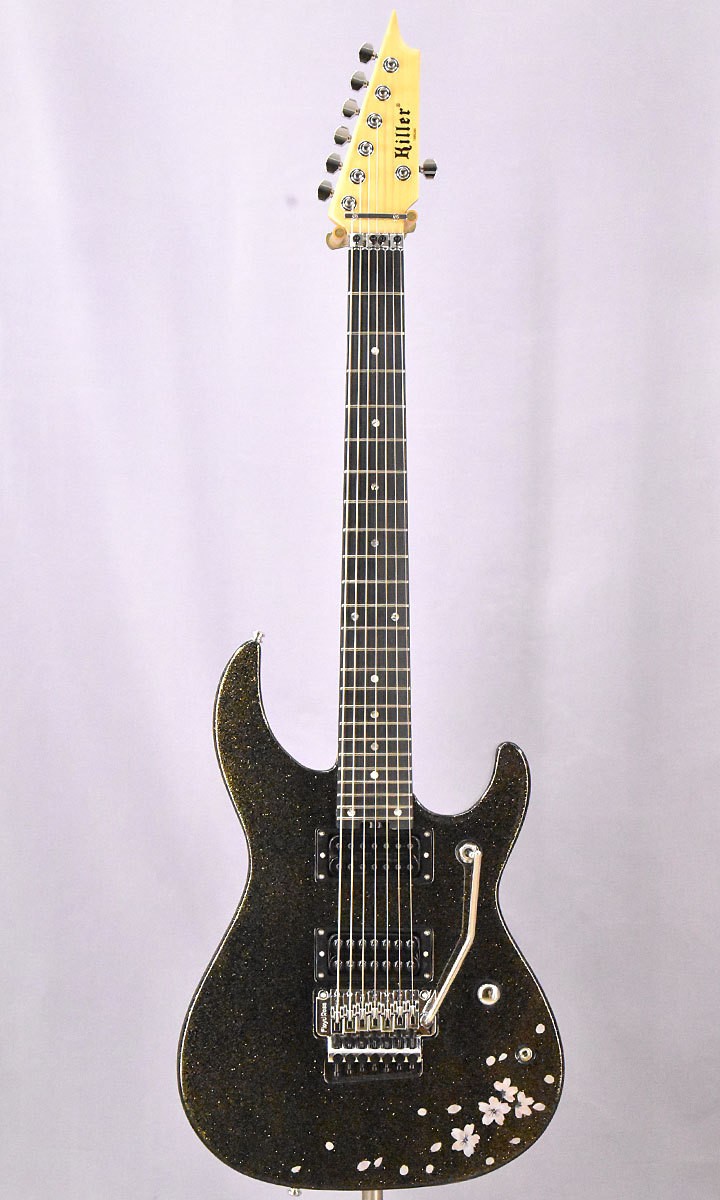 Killer KG-Fascinator Saki Empress 7-String Signature Guitar Black Petals Used