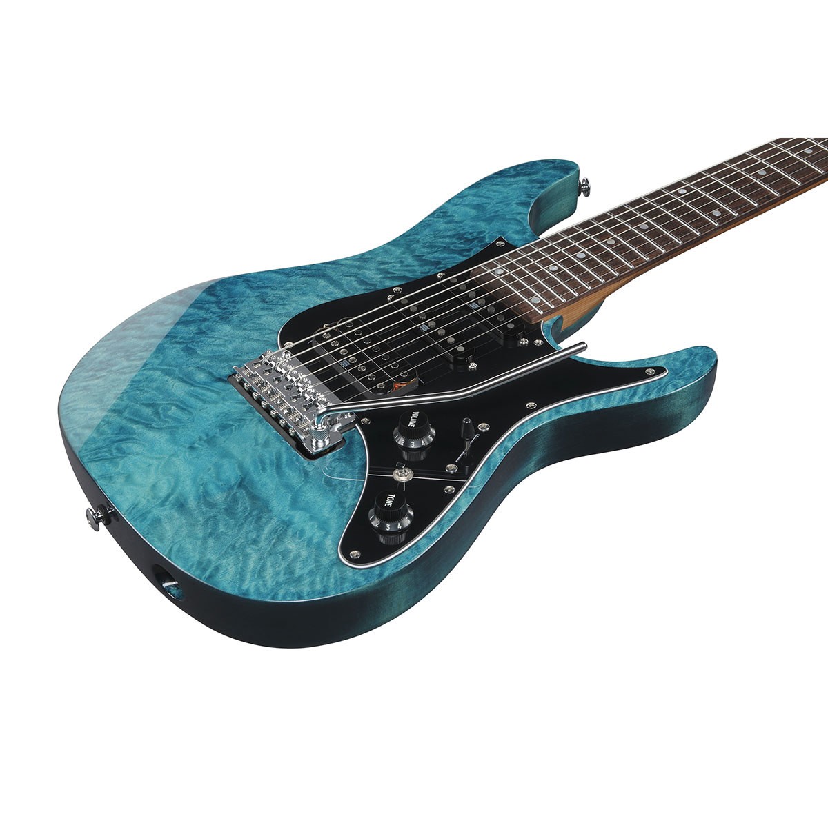 Ibanez AZ Premium Series AZ447P1QM 7-String Electric Guitar, Cosmic Blue