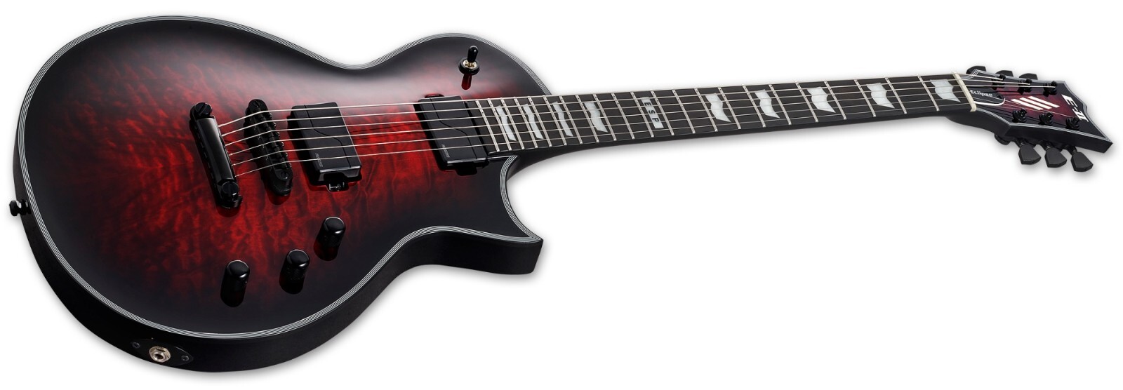 ESP E-II Eclipse Guitar See Thru Black Cherry Sunburst Fluence EC + Case B-STOCK