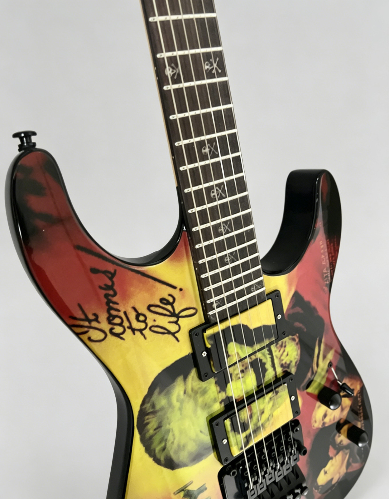 US STOCK Kirk Hammett Karloff Mummy Electric Guitar with Floyd Rose Tremolo