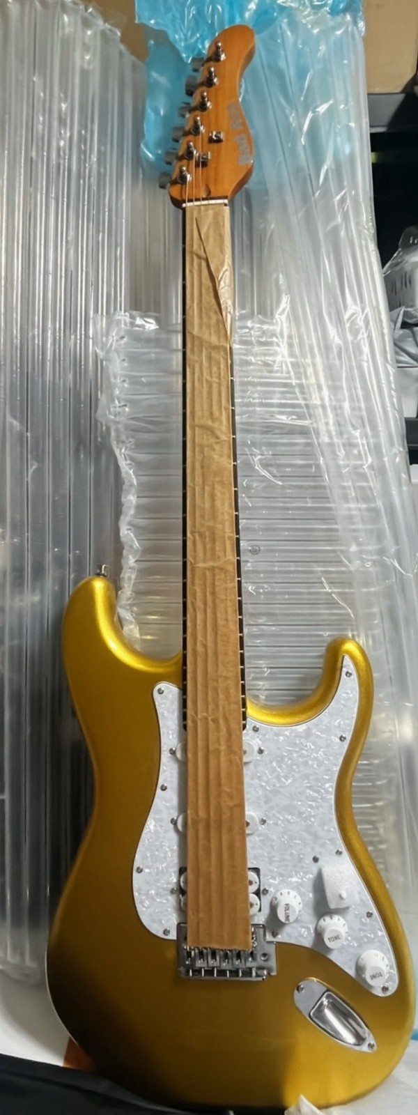 BadAss S Dbl Cut Style Champaign Gold Electric Guitar