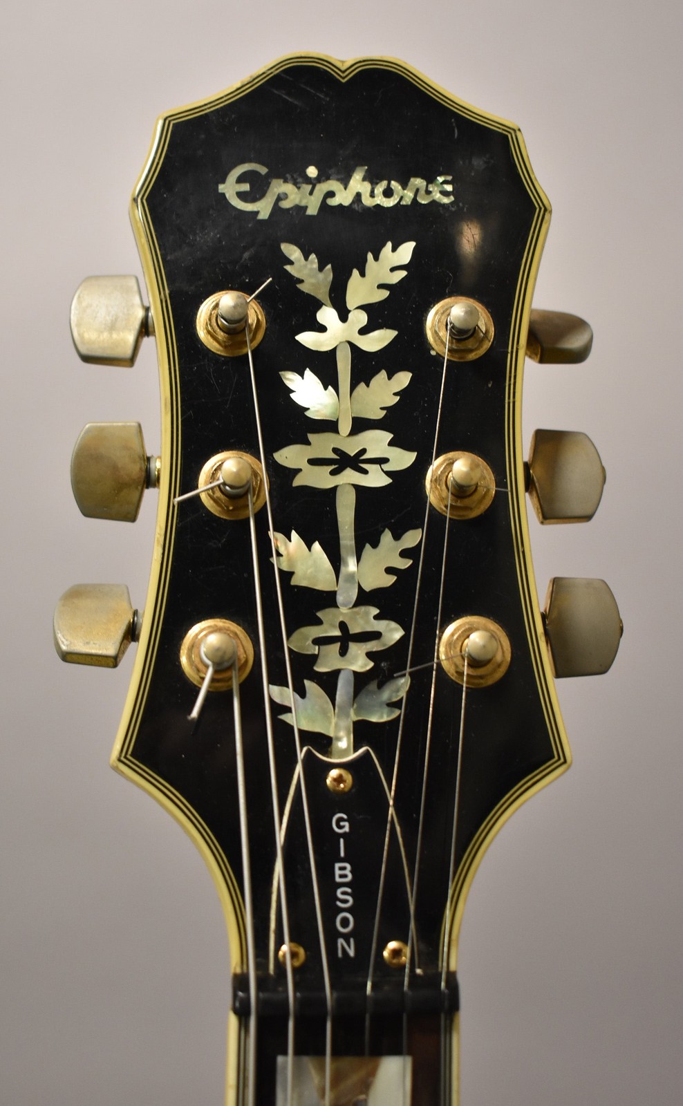 1997 Epiphone Sheraton Samick Korea Ebony Finish AS-IS For Repair w/OHSC