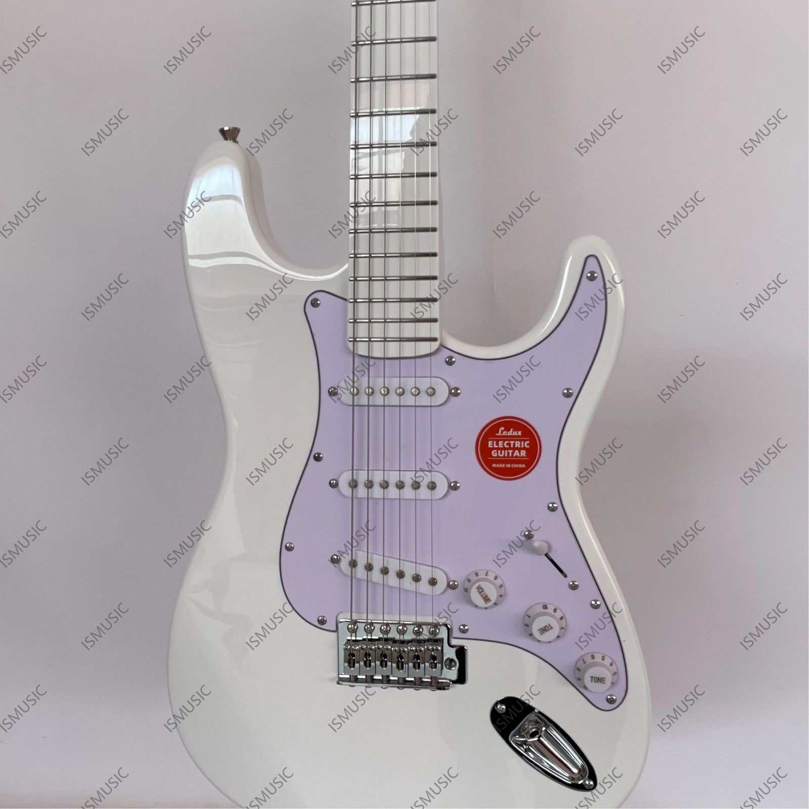 Vintage Aged Solid Body Electric Guitar Stainless Steel Rounded Fret Edge White