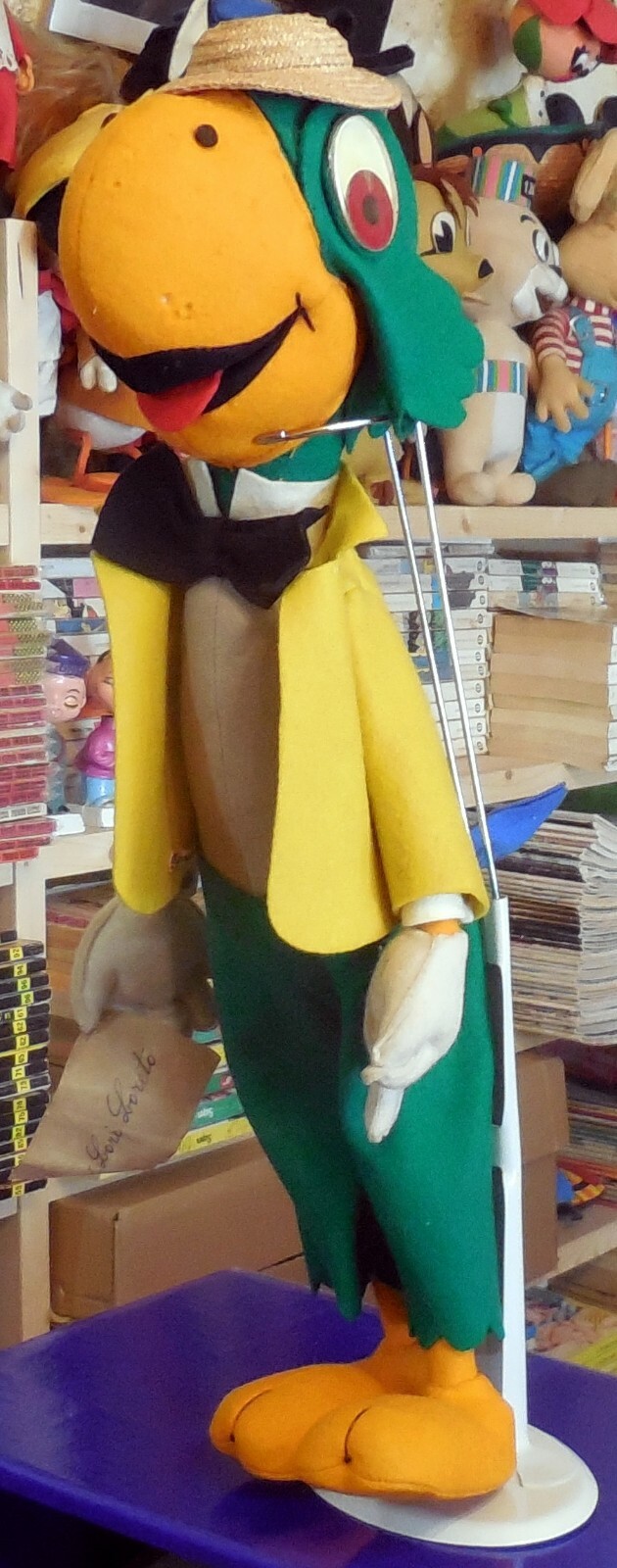 VINTAGE LARGE 16″ TOY DOLL José Carioca WALT DISNEY LENCI TURIN 1940-50s c